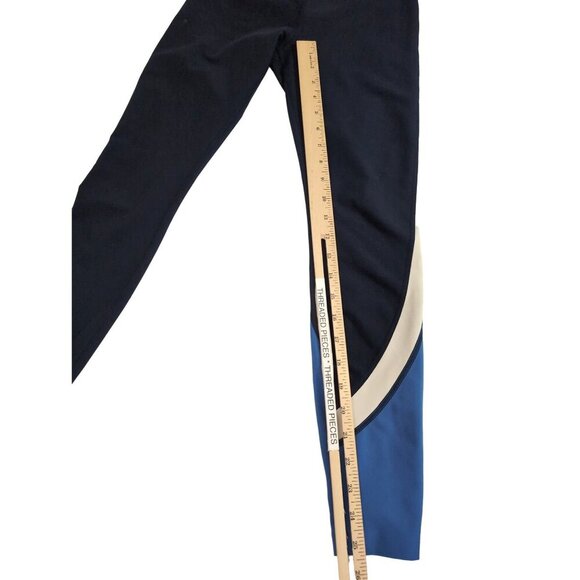 Peloton High Rise Legging Womens S Blue Color Block Athletic Workout Cycle Train - Picture 12 of 12